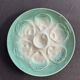 Niderviller sea-green earthenware oyster plates, set of 10 + dish