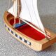 Wooden basin sailboat from the brand Lego, vintage toy.
