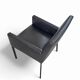 Pair manet minotti arm chairs 2004 / dark brown leather / chrome