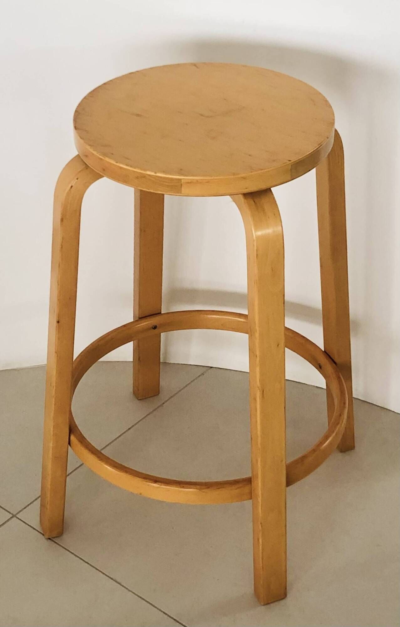 Bar stool 64 by Alvar Aalto for Artek, Finland 1980s
