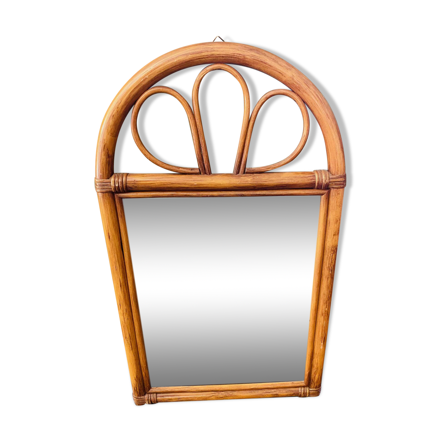 Vintage rattan mirror