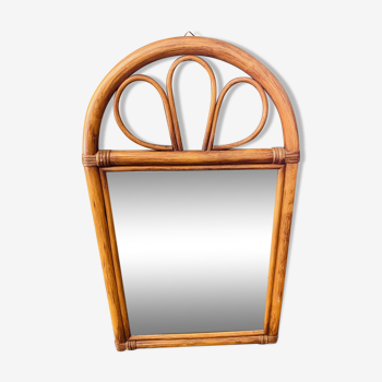 Miroir rotin vintage