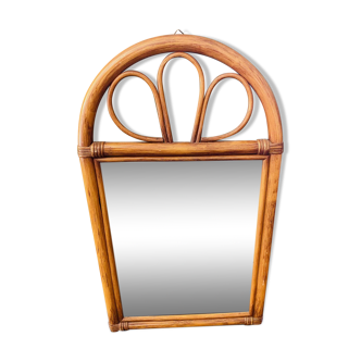 Vintage rattan mirror