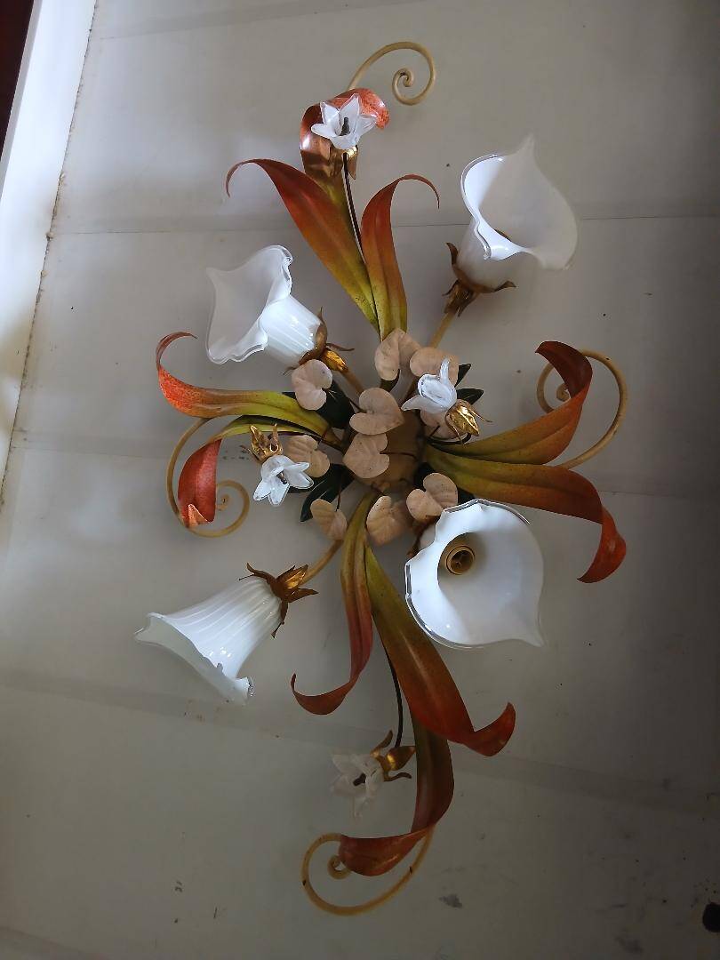 Paterno Franco - Wall light, Ceiling light, floral flower water lily italy 9