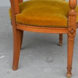 Paire de fauteuils style Directoire en merisier velours