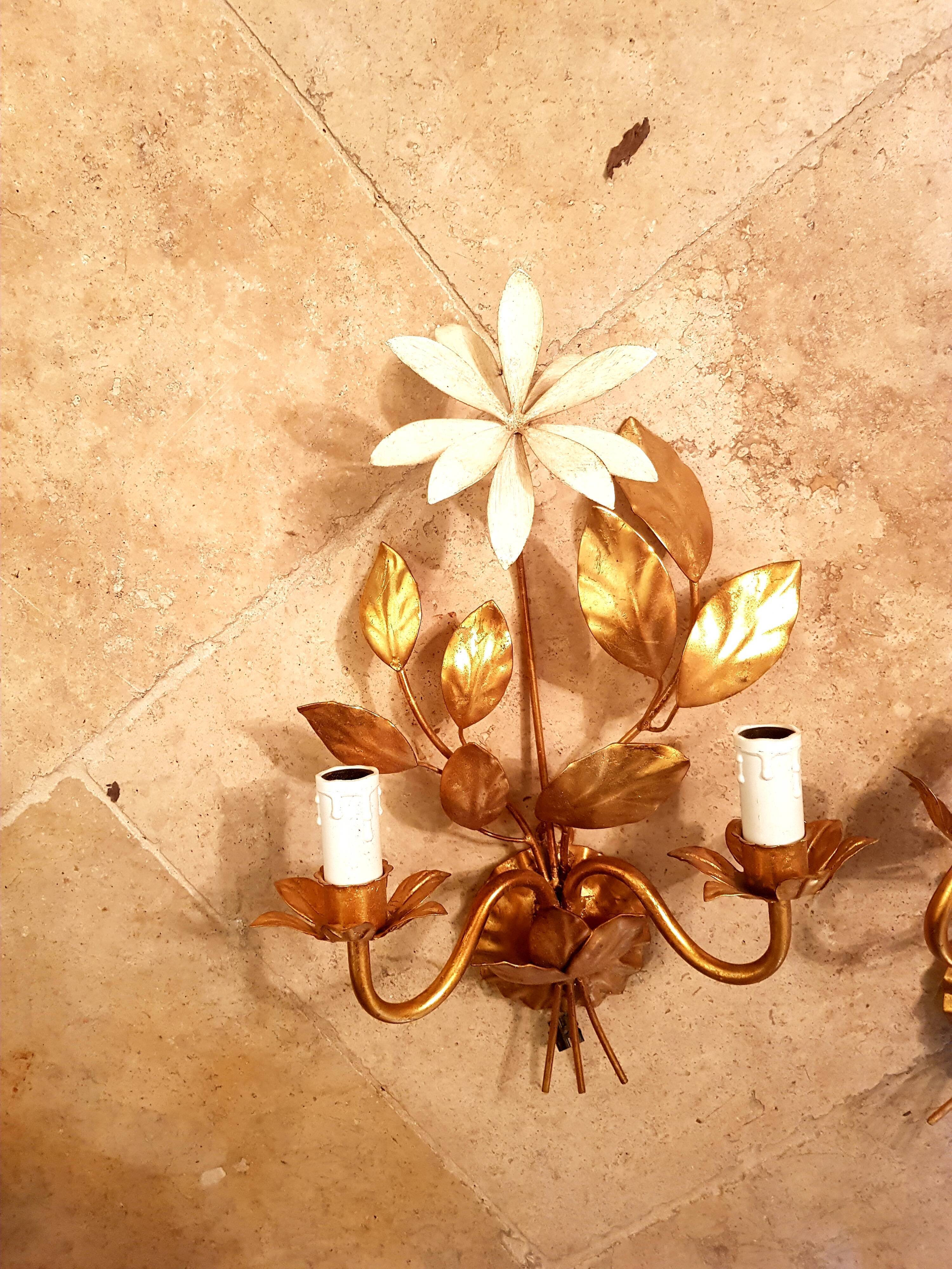 Pair of 70s wall sconces