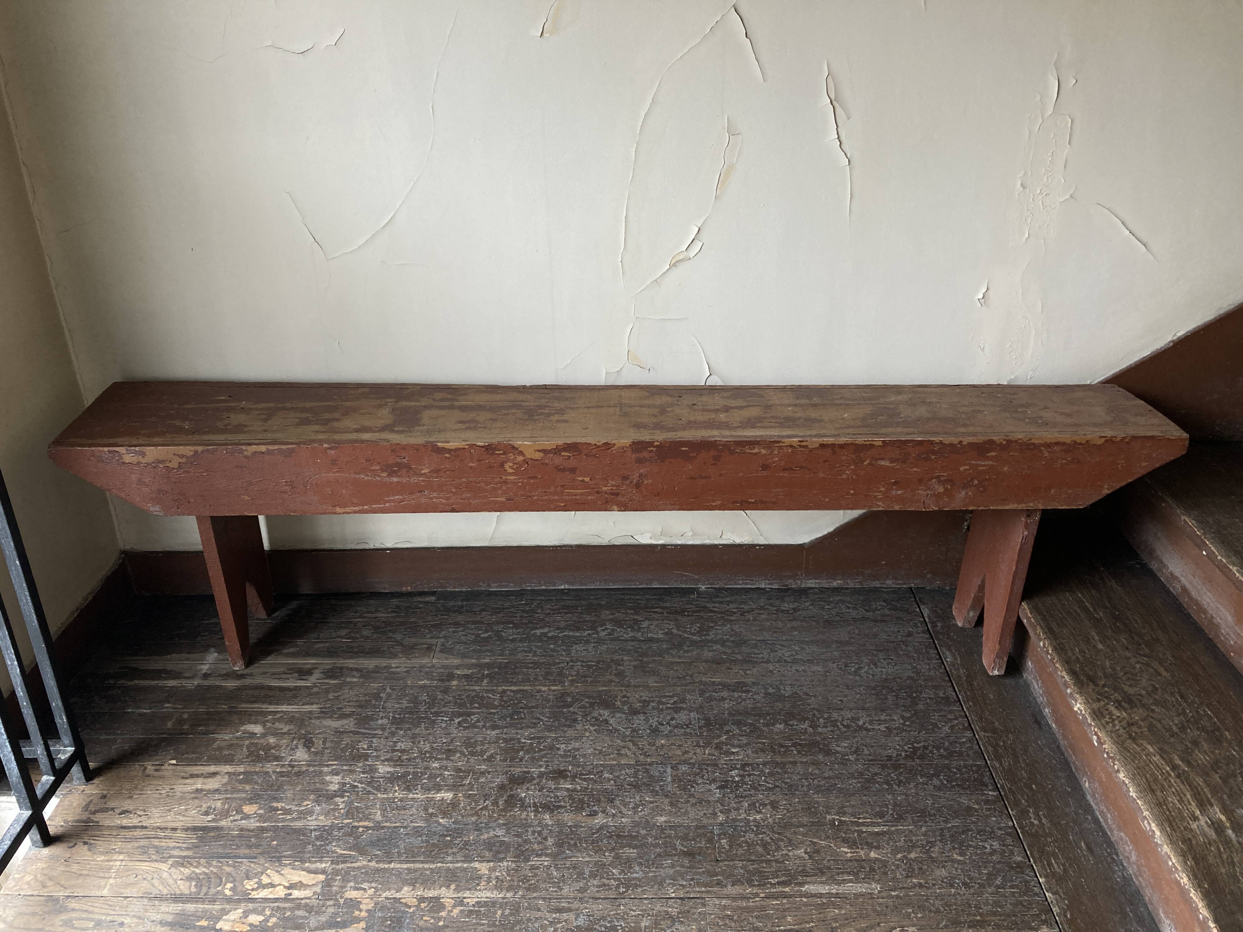 Shaker farm bench mid-19th century popular art Hudson Valley USA