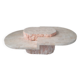 Table basse placage de travertin Magnussen Ponte