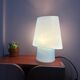 Lampe flore verre opaline Habitat 1990