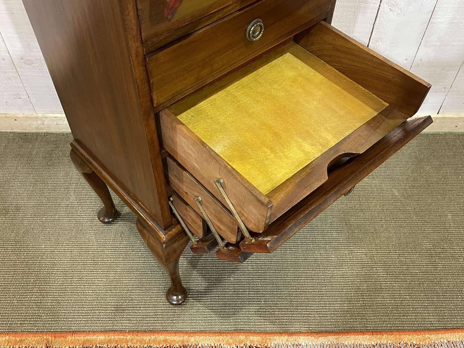 English mahogany music cabinet, early 20th century
