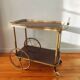 Vintage bar cart rolling serving trolley