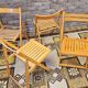 Set of 4 vintage mismatched folding chairs