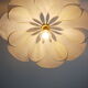 Suspension florale coton et rotin - suspension fleur.