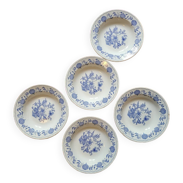 Lot de 5 assiettes creuses Blue Onion
