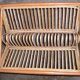 Magazine rack Wicker rattan of the 1970s vintage
