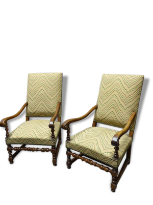 Fauteuils Style L XIII - noyer