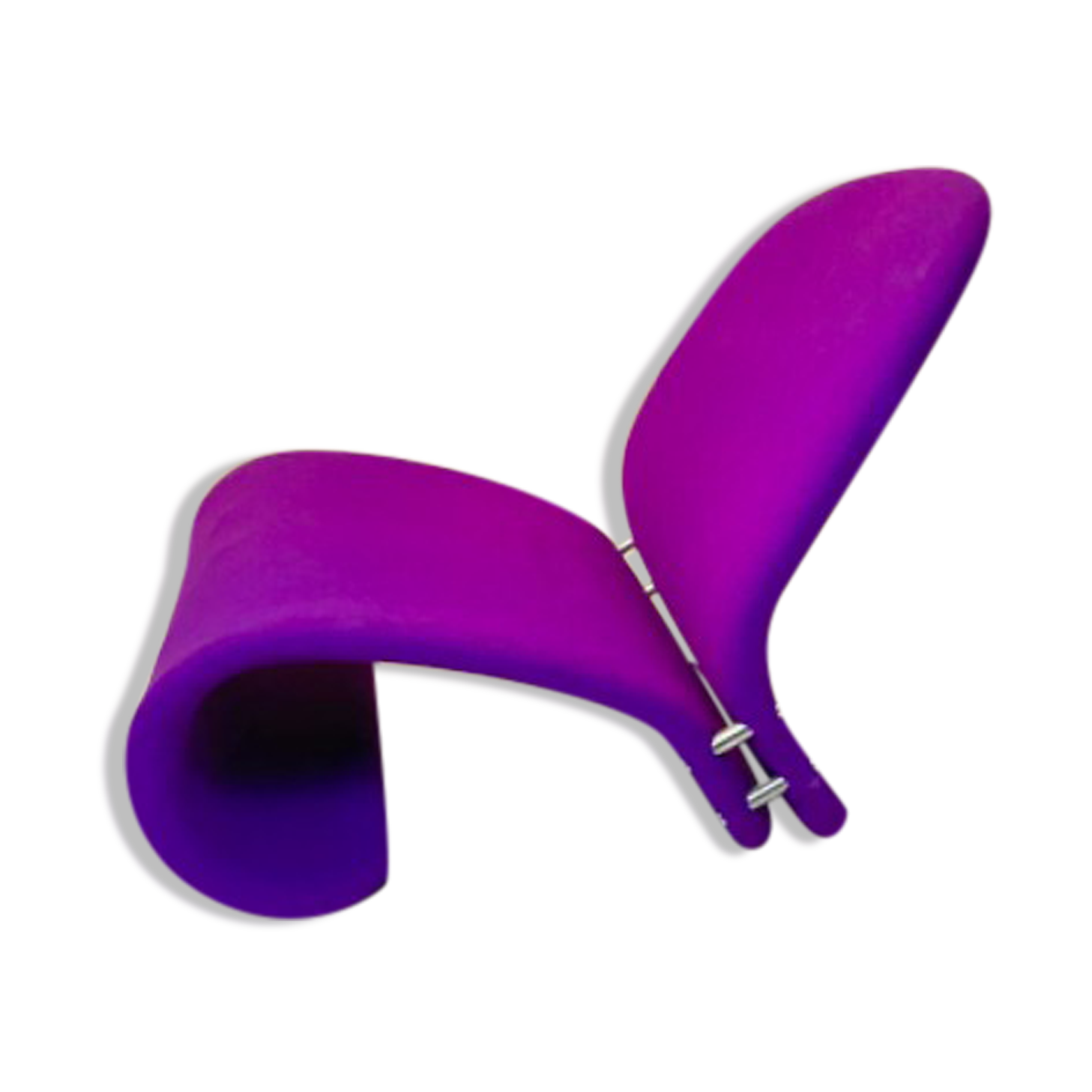 G-type 1-2-3 purple easy chair by Verner Panton for Fritz Hansen, Denmark 1970s.