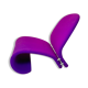 G-type 1-2-3 purple easy chair by Verner Panton for Fritz Hansen, Denmark 1970s.