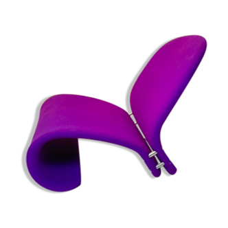 G-type 1-2-3 purple easy chair by Verner Panton for Fritz Hansen, Denmark 1970s.