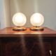 Pair of vintage ball lamps