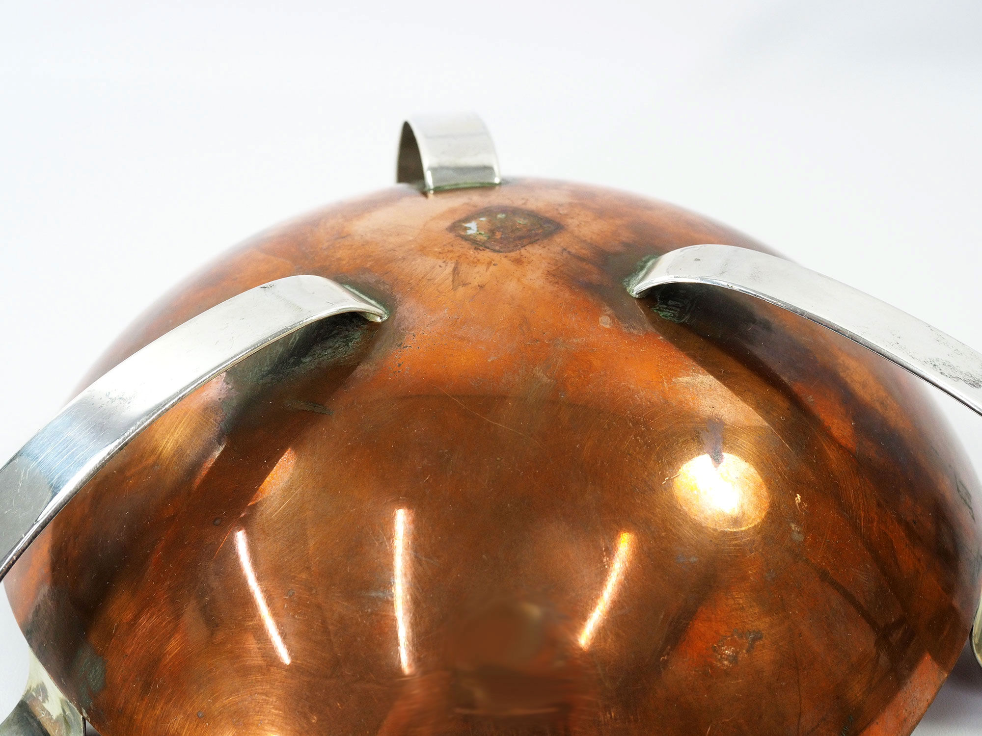 Mid-Century Copper & Silver Decorative Centerpiece