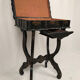 Worker Napoleon III, black lacquered wood with Asian decoration painted gold