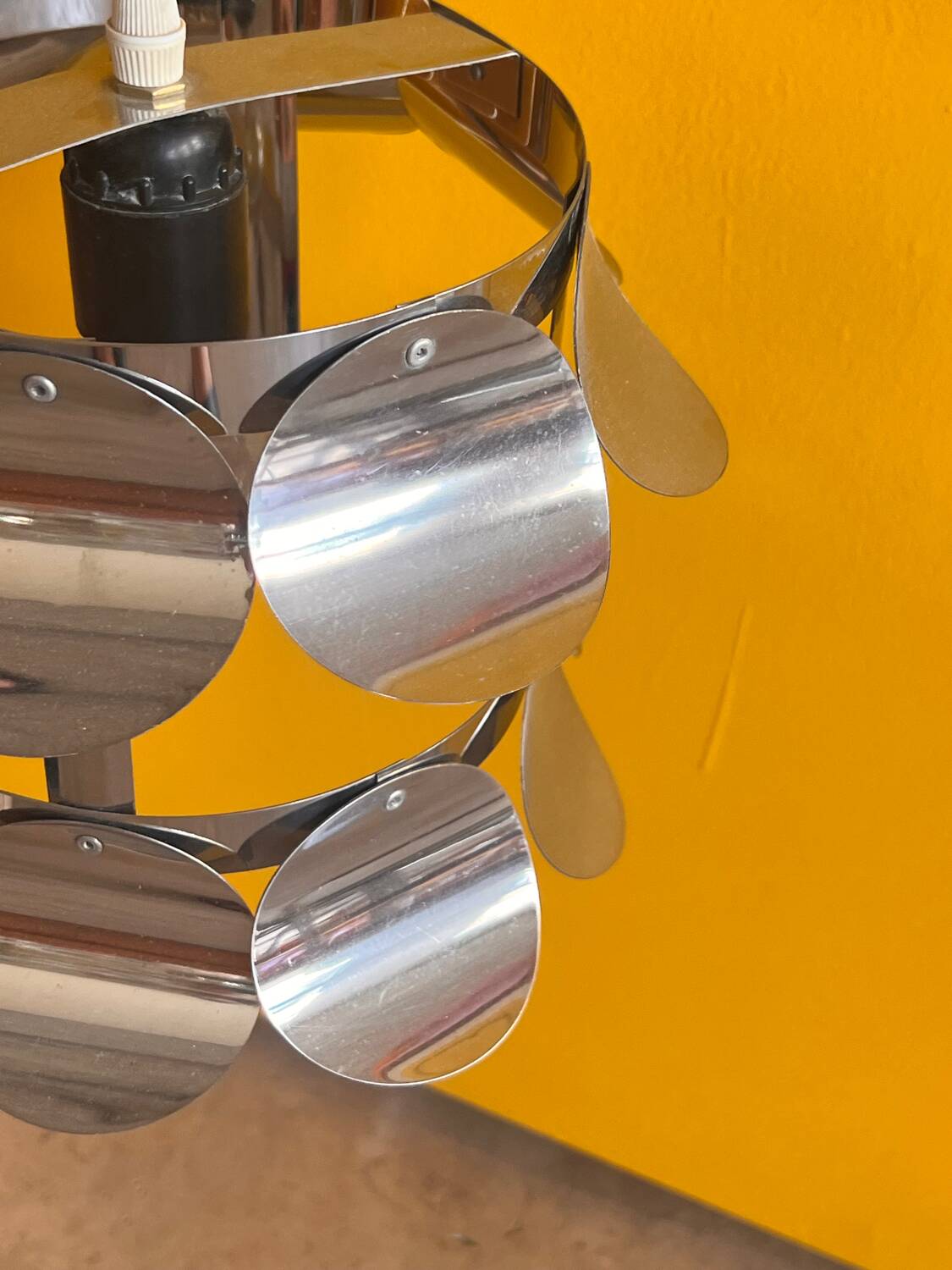 70s metal lampshade