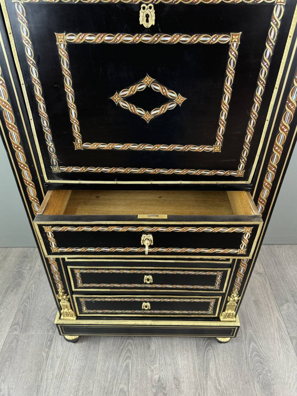 Boulle Style Secretary, Napoleon III Period