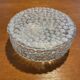 Vintage pressed glass ceiling light from the 1970s