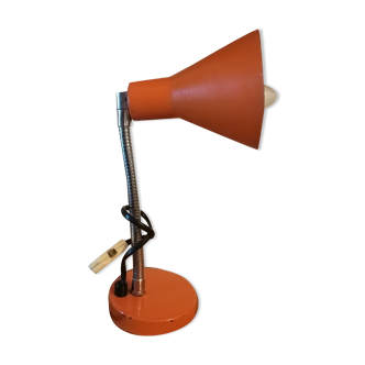 Bedside lamp articulated desk 1960 orange