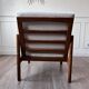 Scandinavian armchair in white fabric