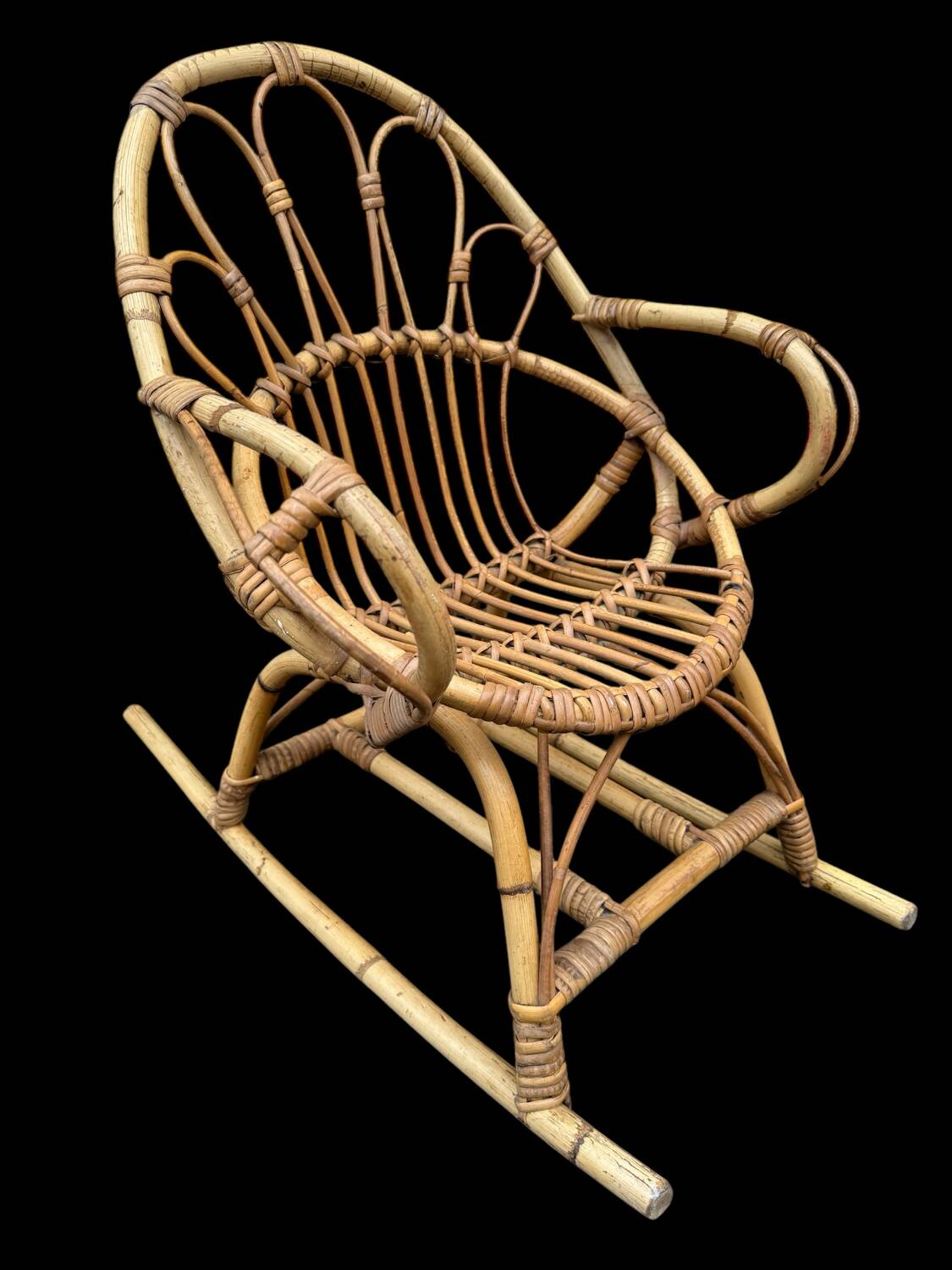 Provencal children's rocking chair from the 50s
