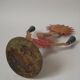 Vintage candelabra candle holder in hand-painted metal Netherlands 70s sun dancer