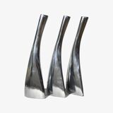 Set of 3 silver candlestick holders, denmark