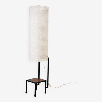 60's floor lamp molded plastic and black lacquered steel