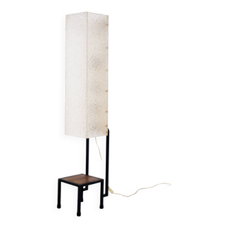60's floor lamp molded plastic and black lacquered steel