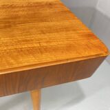 Table à manger réglable en noyer par Setona, années 1950, Tchécoslovaquie