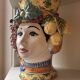 Sicilian vase woman frutta large