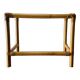 Vintage bamboo and smoked glass side table - end table