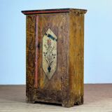 Antique Folk Art Hand Painted Cabinet, circa 1850