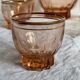 Vintage pink glass liqueur service