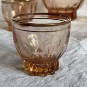 Vintage pink glass liqueur service