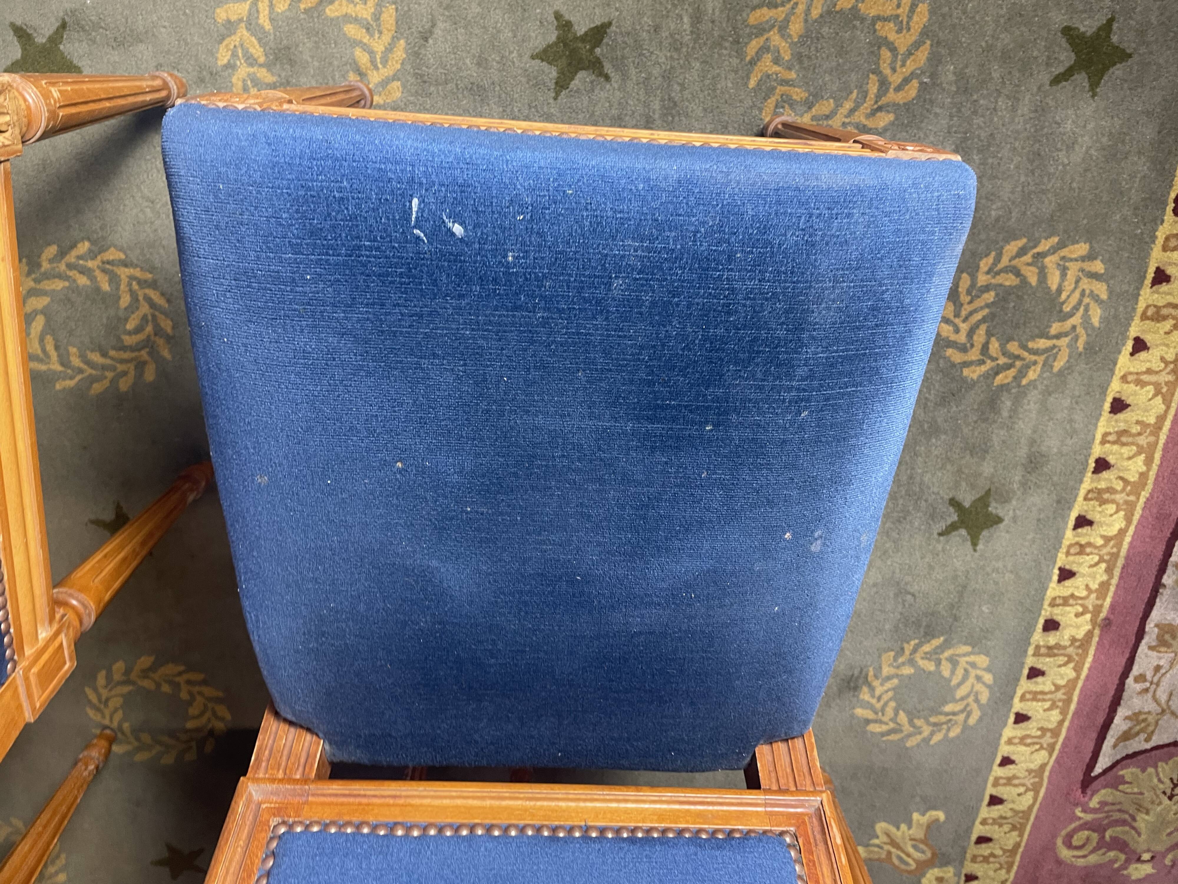 Suite of 7 Louis XVI style chairs