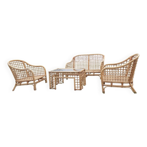 salon de jardin en rotin
