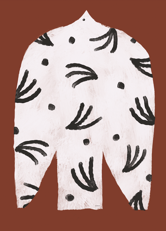 Wall poster with white bird