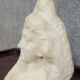 Lebrun: Bust of a young girl sculpted in white marble, Art Nouveau period