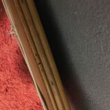 1970s mirror bamboo and rattan
