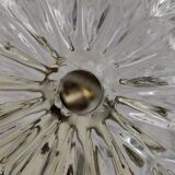 Ceiling lamp in glass and brass