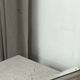 Large antique beveled mirror in carved wood painted with floral decoration and