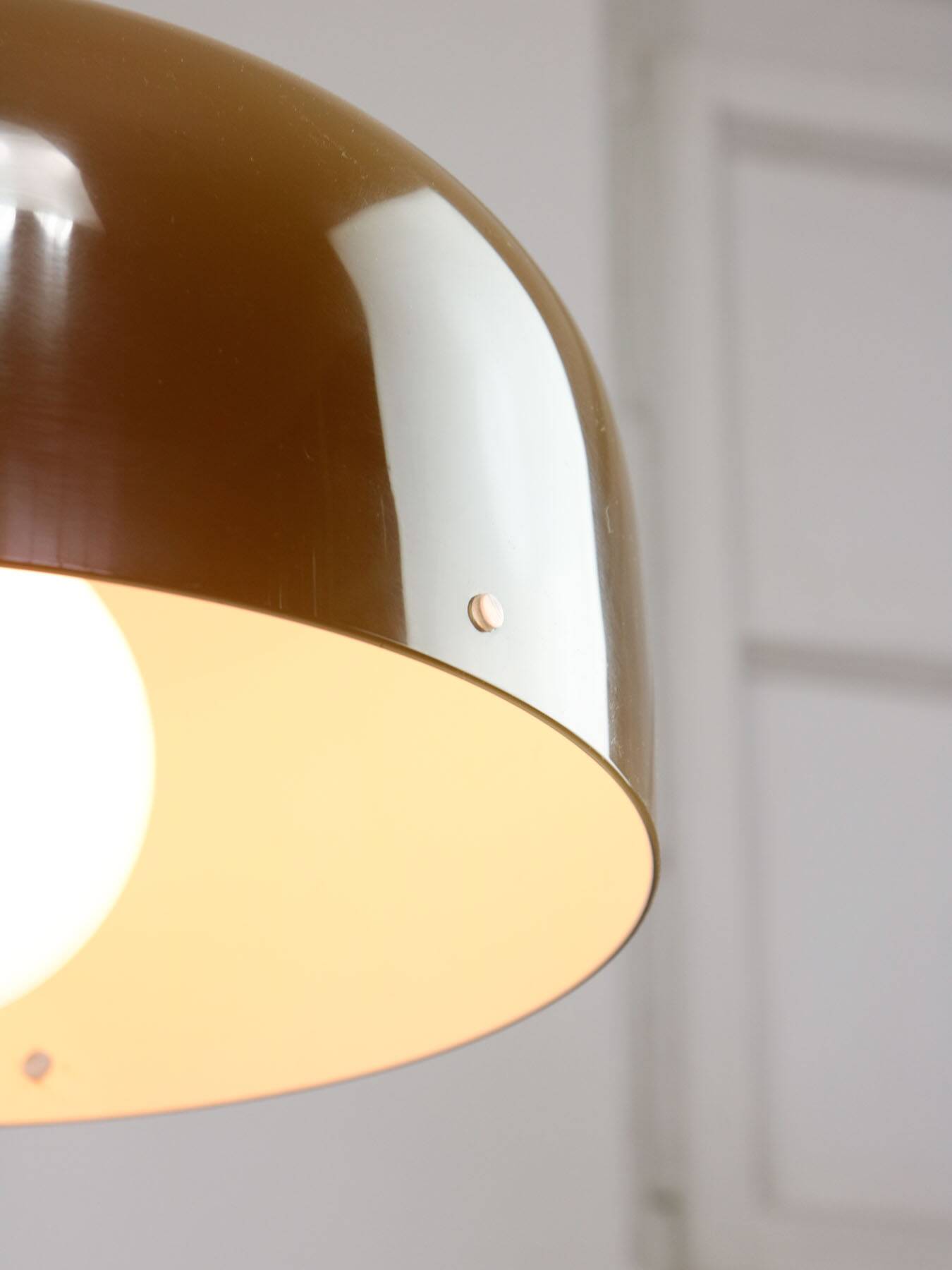 Space Age Brown Pendant Lamp from Guzzini, 1960s